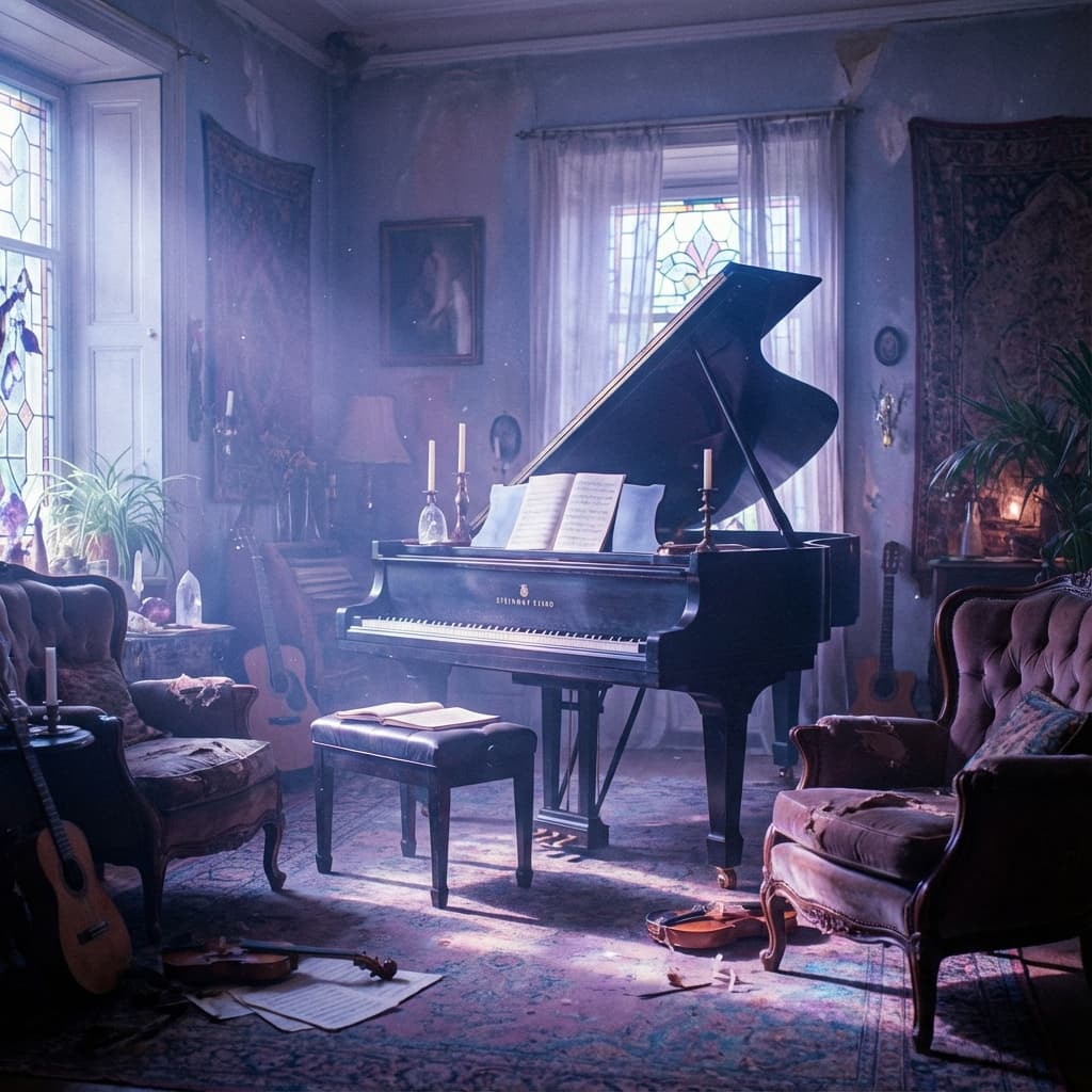 Atmospheric piano setting