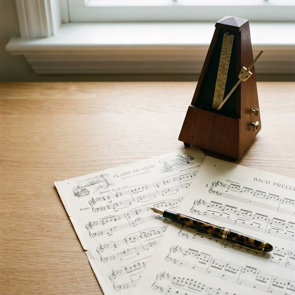 Musical store flatlay
